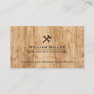 Modern Construction Handyman Carpenter Tools Business Card