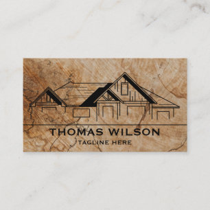 Modern Construction Handyman Carpenter Tools Wood  Business Card