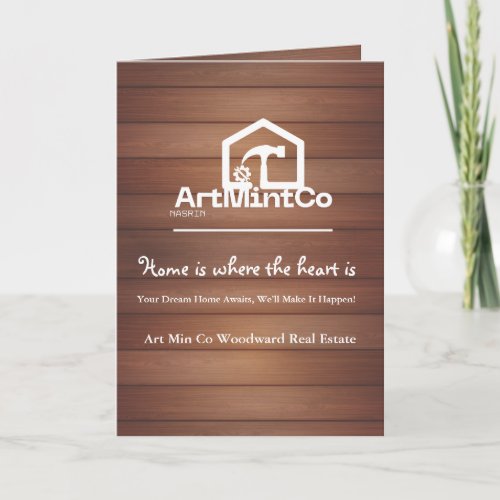 Modern Construction Handyman Carpenter Tools Wood  Card