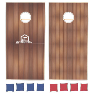 Modern Construction Handyman Carpenter Tools Wood Cornhole Set