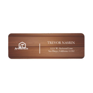 Modern Construction Handyman Carpenter Tools Wood Label