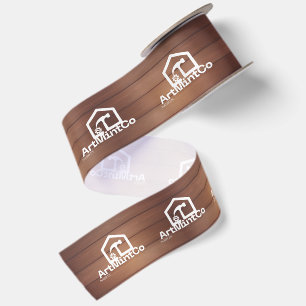 Modern Construction Handyman Carpenter Tools Wood Satin Ribbon