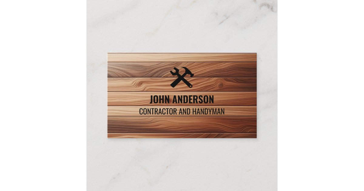 Modern Construction Handyman Contractor Renovation Business Card | Zazzle