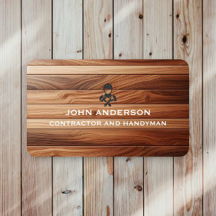 Modern Construction Handyman Contractor Renovation Business Card