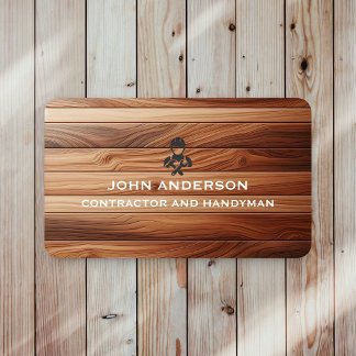 Modern Construction Handyman Contractor Renovation Business Card