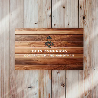 Modern Construction Handyman Contractor Renovation Business Card