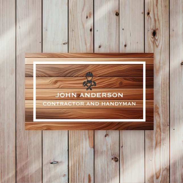 Modern Construction Handyman Contractor Renovation Business Card (Creator Uploaded)