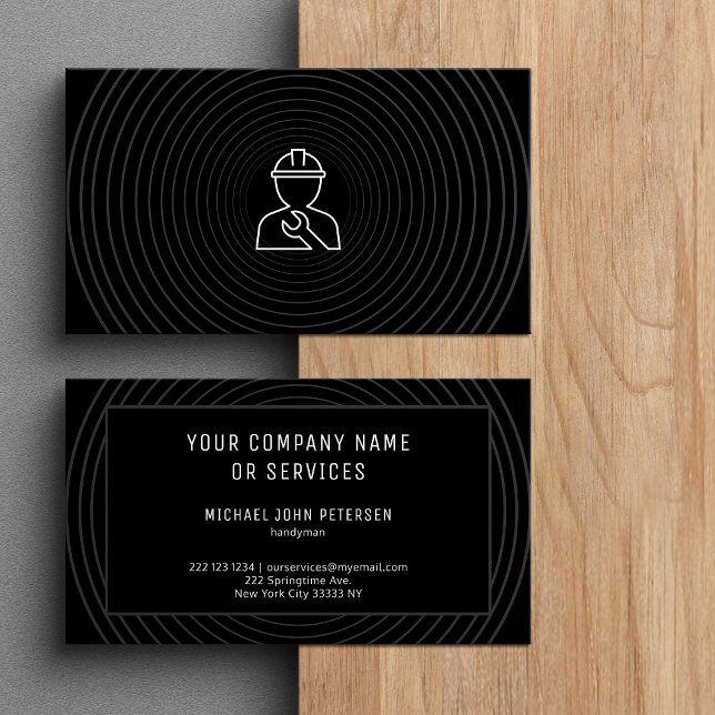 Modern construction repair handyman logo business card (Creator Uploaded)
