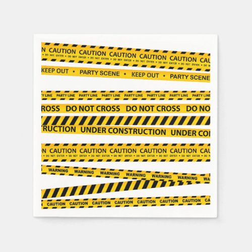 Modern Construction Theme Party Baby Shower Napkins