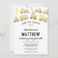 Modern Construction Truck First Birthday