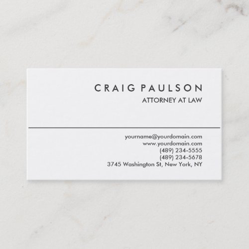 Modern Consultant Attorney Business Card