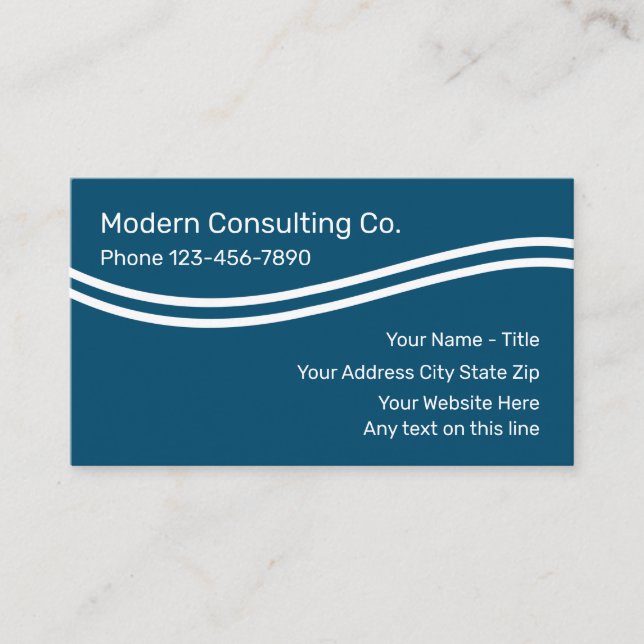 Modern Consulting Service Business Card (Front)