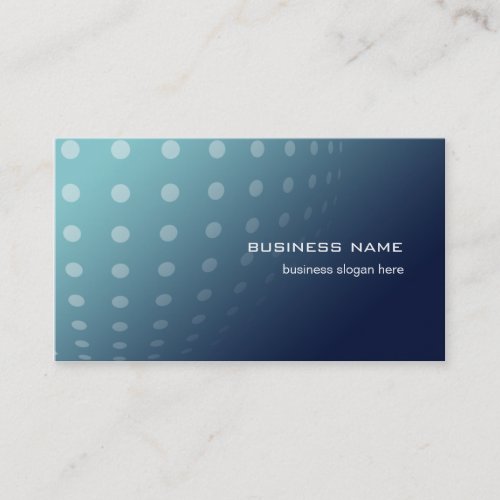 Modern Contemporary Abstract Dots Aqua Gradient Business Card