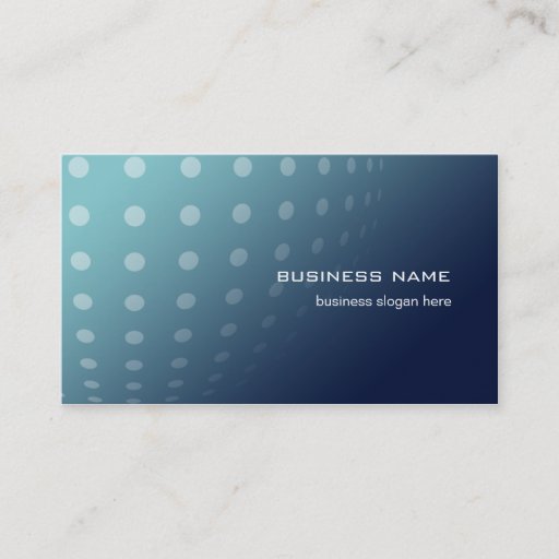 Customizable Modern Contemporary Abstract Dots Aqua Gradient Business Card