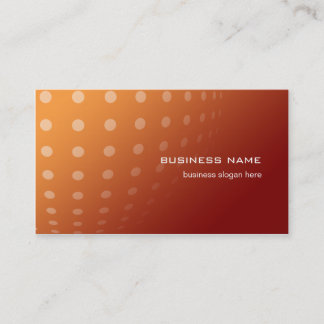 Modern Contemporary Abstract Dots Orange Gradient Business Card