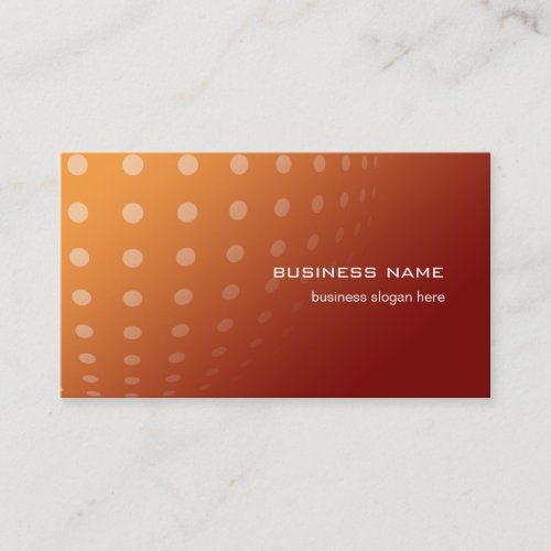 Modern Contemporary Abstract Dots Orange Gradient Business Card Template