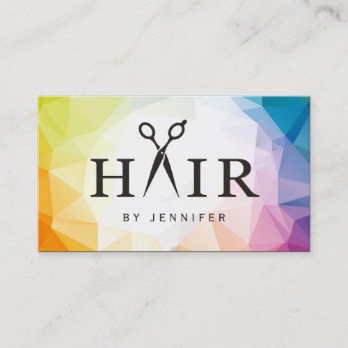 Modern Contemporary Abstract Hair Stylist Salon Double-Sided Standard Business Cards (Pack Of 100)