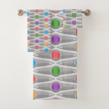 Modern Contemporary Abstract Pattern Bath Towel Set by TheHomeStore at Zazzle