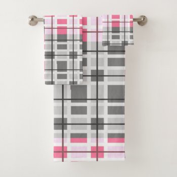 Modern Contemporary Abstract Pattern Bath Towel Set by TheHomeStore at Zazzle