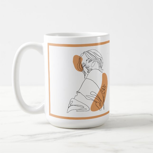 Modern Contemporary Abstract Woman Mug (Left)