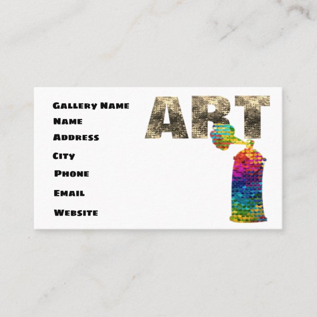 Modern Contemporary Art Gallery  Business Card (Front)