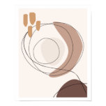 Modern Contemporary Art in Neutral Shades Poster