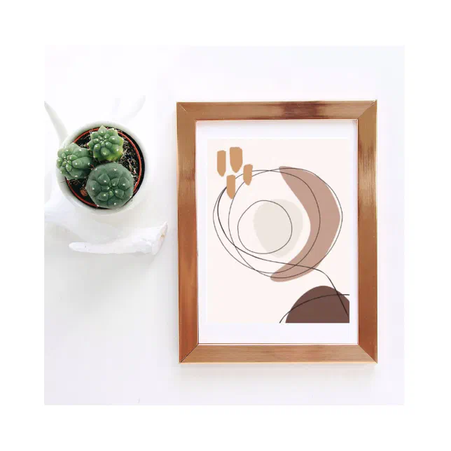 Modern Contemporary Art in Neutral Shades Poster | Zazzle