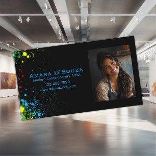 Modern Contemporary Artist Business Card