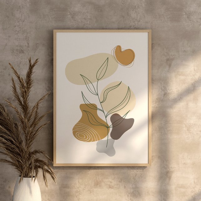 Modern contemporary boho chic abstract art Wall  Poster (Creator Uploaded)