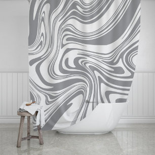 Modern Contemporary Bold Large Scale Abstract  Shower Curtain