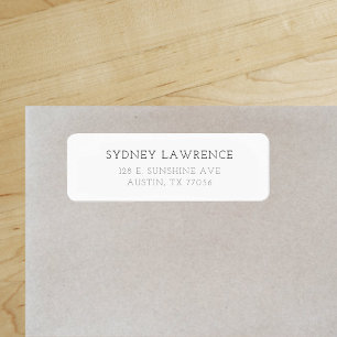 Modern   Contemporary Chic   Return Address Label