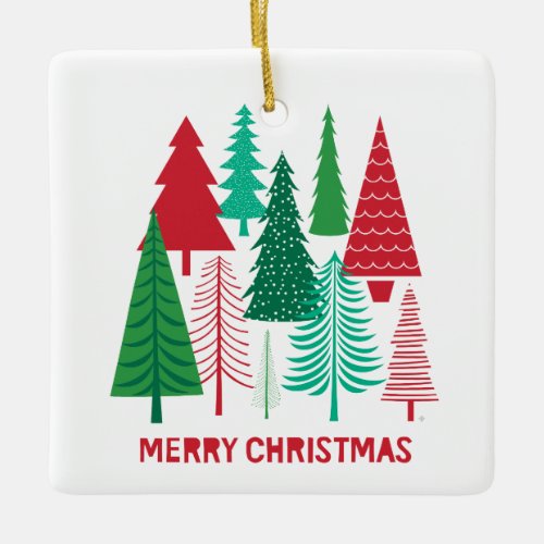 modern contemporary Christmas trees Ceramic Ornament