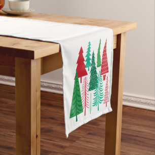 modern contemporary Christmas trees Short Table Runner