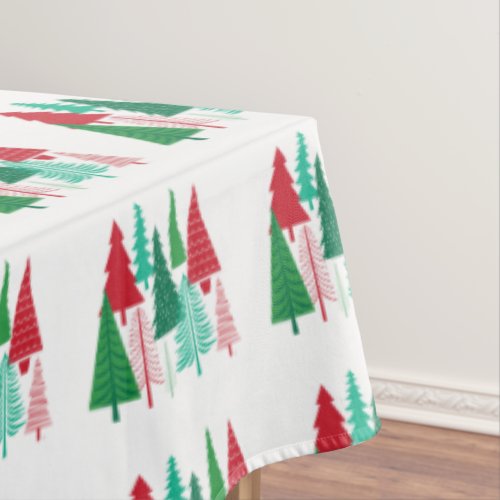 modern contemporary Christmas trees Tablecloth