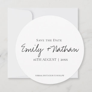 Modern Contemporary Classic Black White Wedding S Save The Date