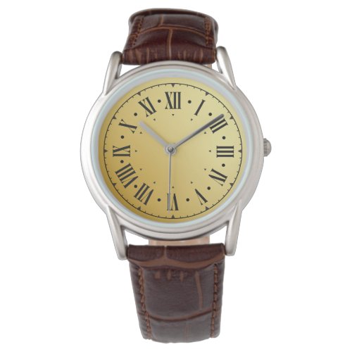 Modern Contemporary  Classic Brown  Leather  Watch