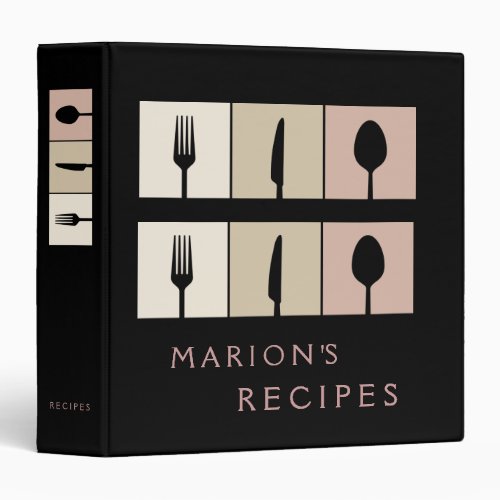 Modern Contemporary Cooking Recipe Book Binder