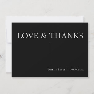 Modern Contemporary Custom Message Love & Thanks Thank You Card