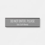 [ Thumbnail: Modern, Contemporary "Do Not Enter, Please" Door Sign ]