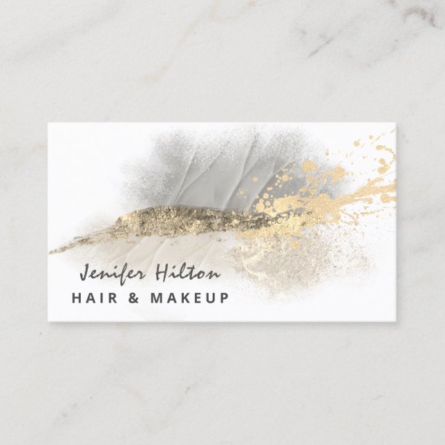 Modern Contemporary elegant abstract gold Business Business Card (Front)