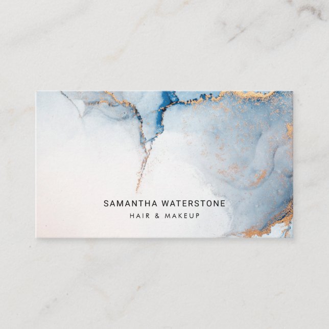 Modern Contemporary Elegant Beauty Custom Business Card (Front)