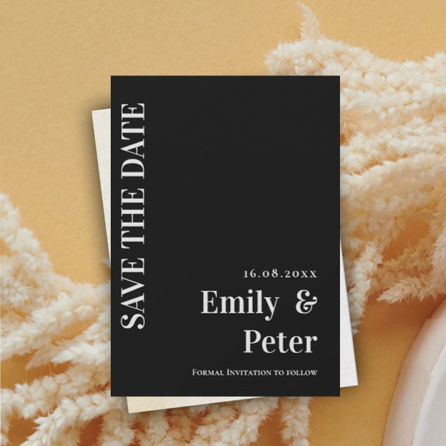 Modern Contemporary Elegant Minimalist Wedding Save The Date (Creator Uploaded)