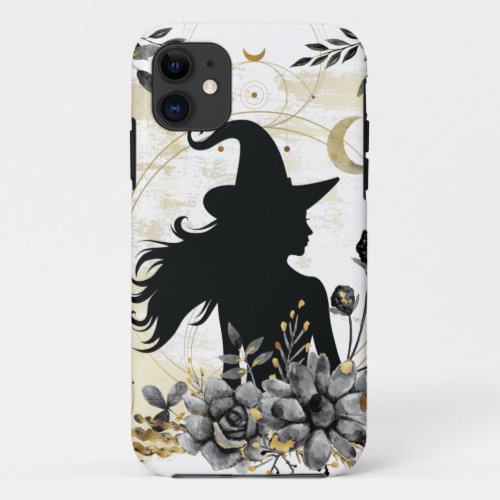 Modern contemporary Halloween witch 3 iPhone 11 Case