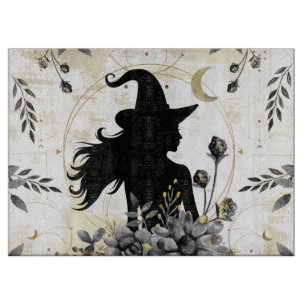 Modern contemporary Halloween witch 3 Cutting Board