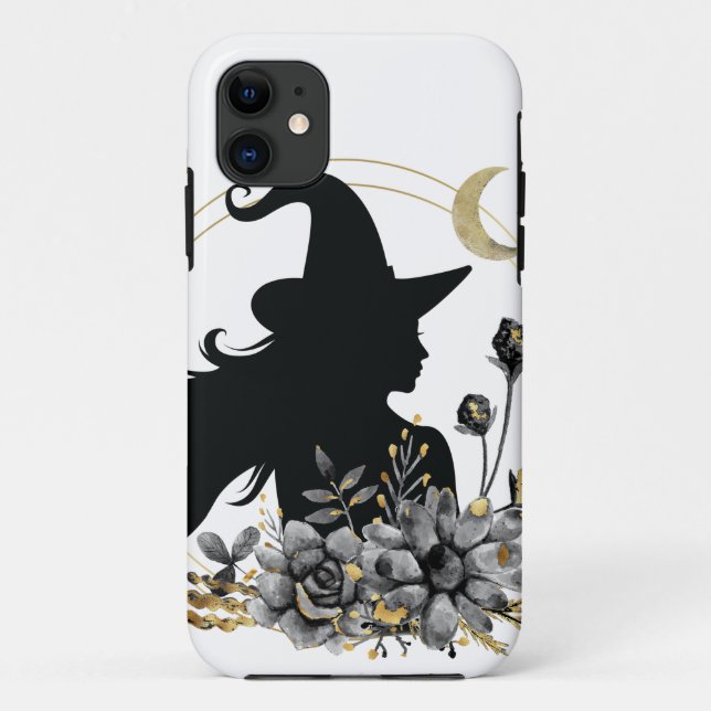 Modern contemporary Halloween witch Case-Mate iPhone Case (Back)