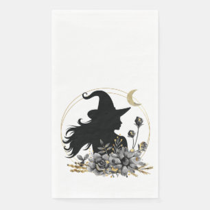 Modern contemporary Halloween witch Paper Guest Towels
