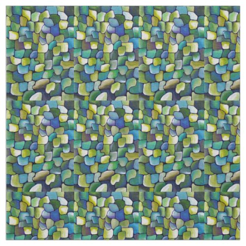 Modern  Contemporary Hand_painted  Green Pattern Fabric