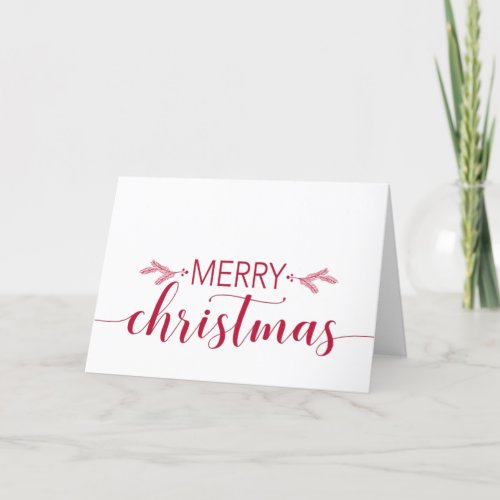 Modern contemporary Merry Christmas greeting card