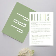 Modern Contemporary Sage Green White Wedding