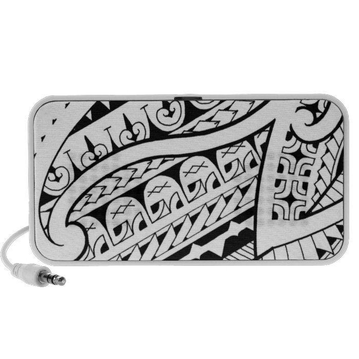 modern contemporary tattoo design Polynesia tribe Notebook Speaker